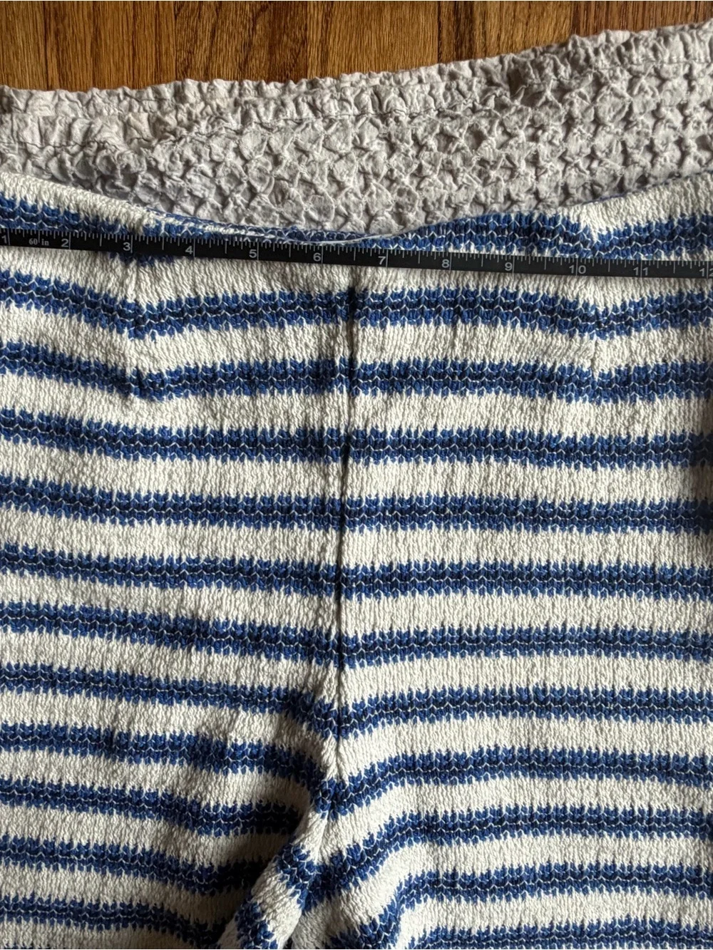 Opullence Paris Malika Blue White Striped Knit Shorts Made in France S